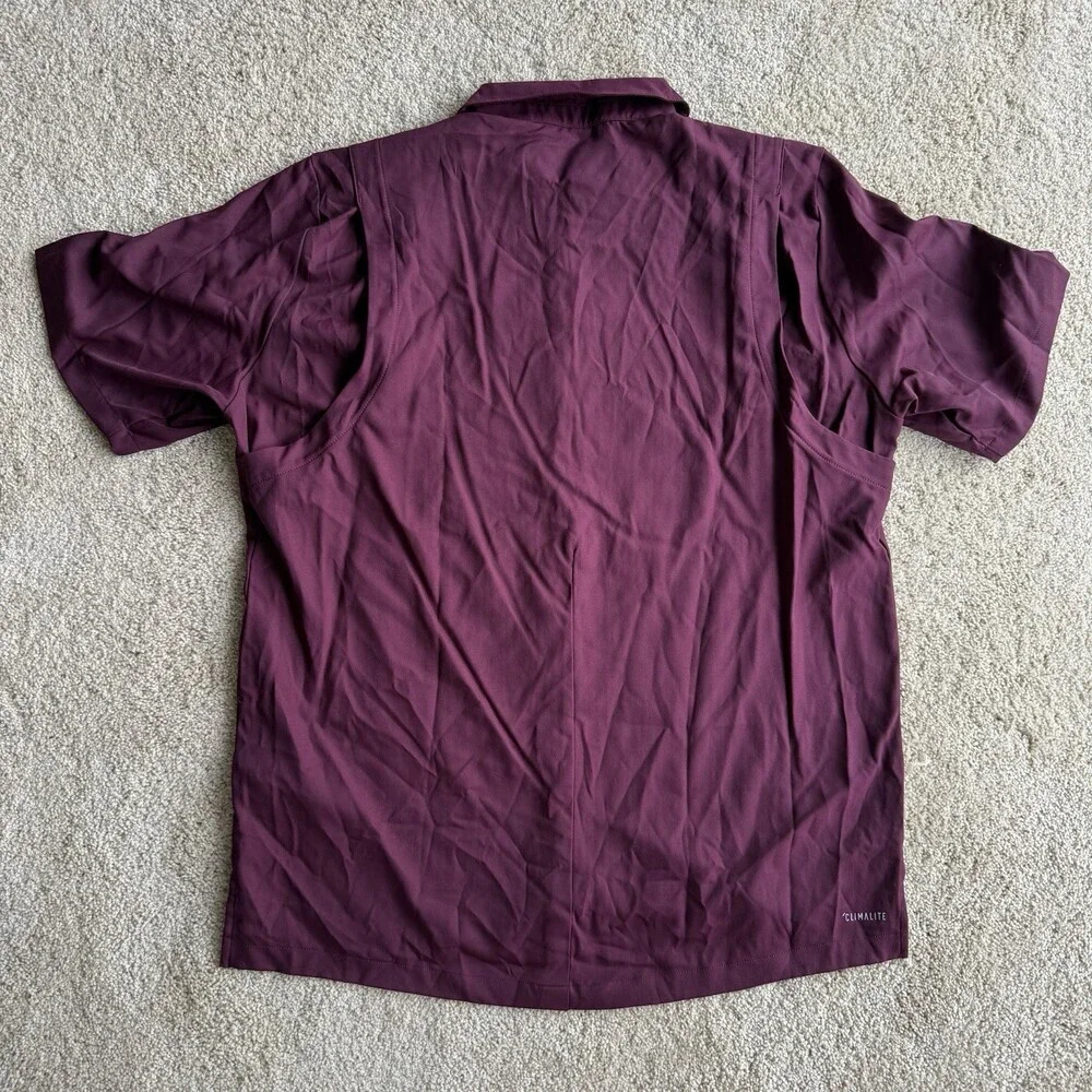Adidas Central Michigan Chippewas Button Up Shirt Mens M NCAA Team Issue Maroon